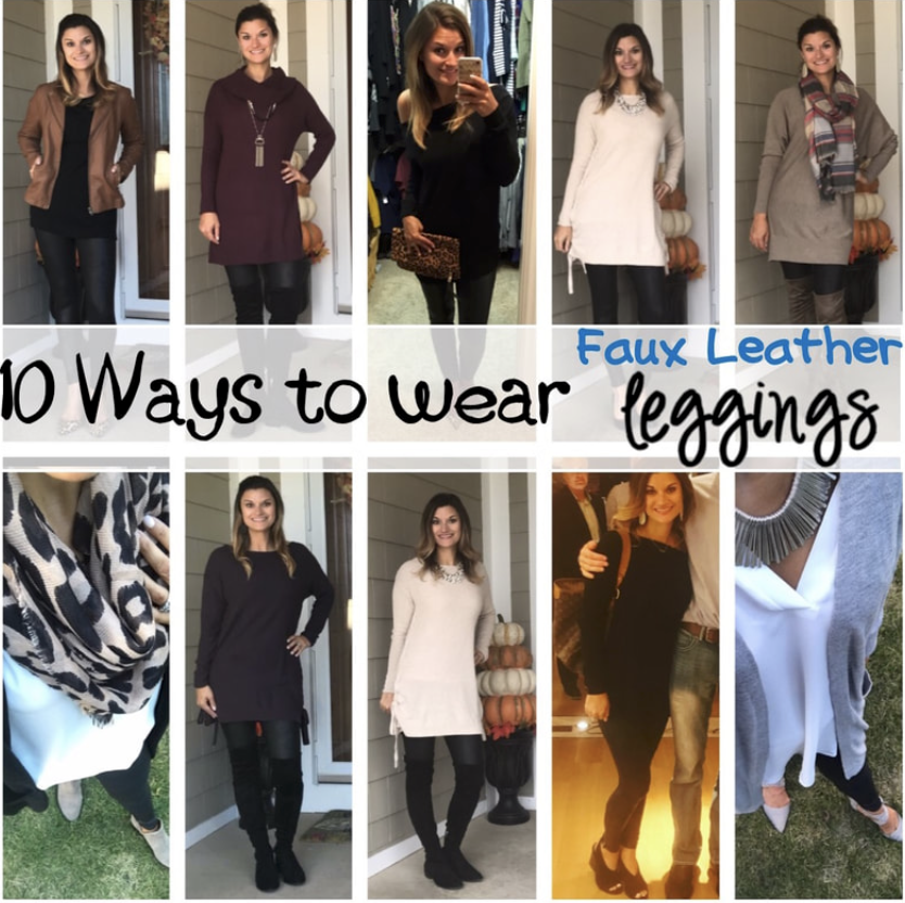 10 new ways to style faux leather leggings
