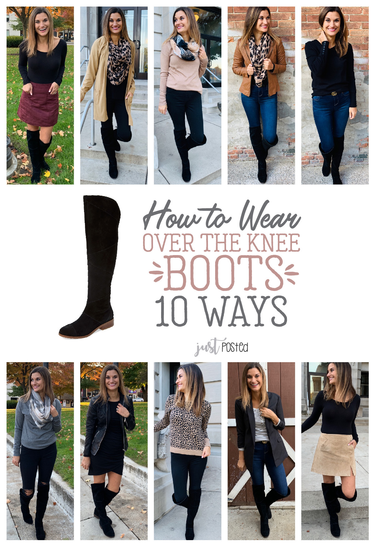 outfits to wear with black knee high boots