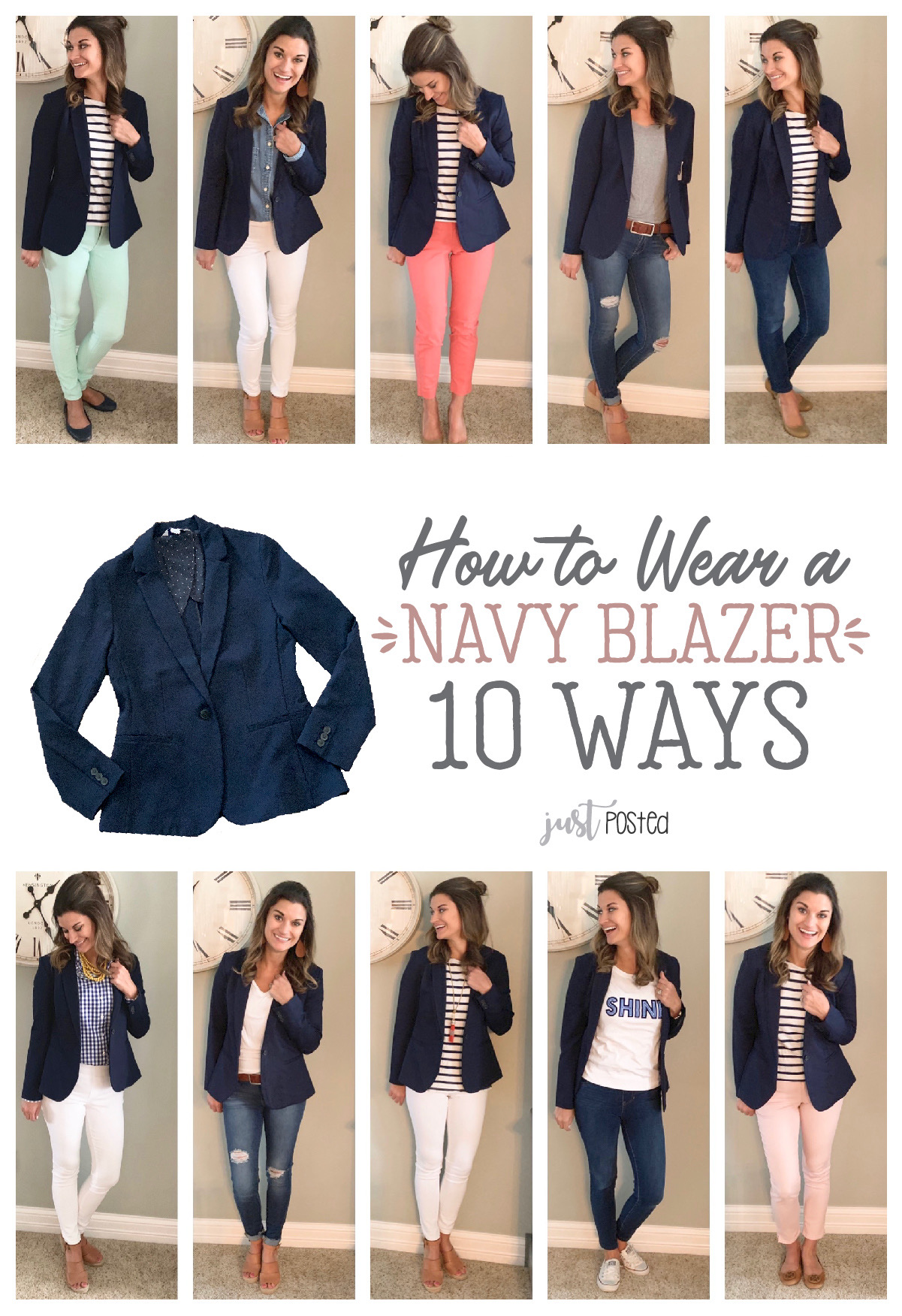 One Navy Blazer Ten Ways Just Posted