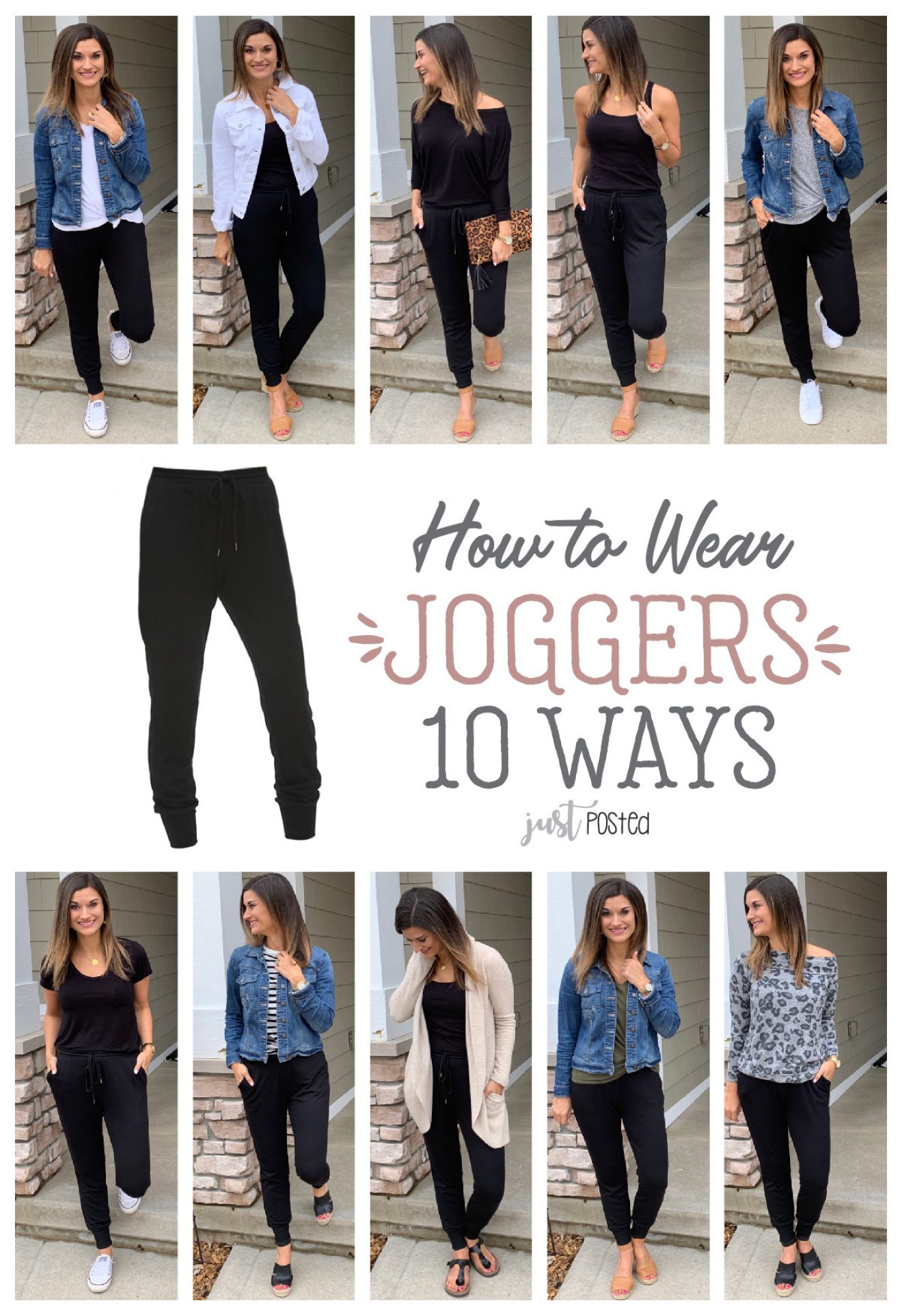 joggers with writing on crotch