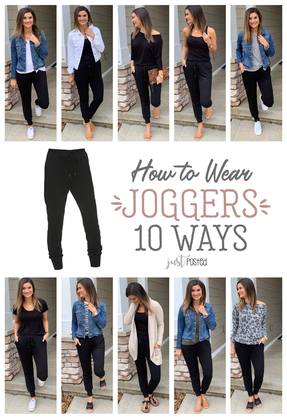 How to Wear One Pair of Black Joggers Ten Ways – Just Posted
