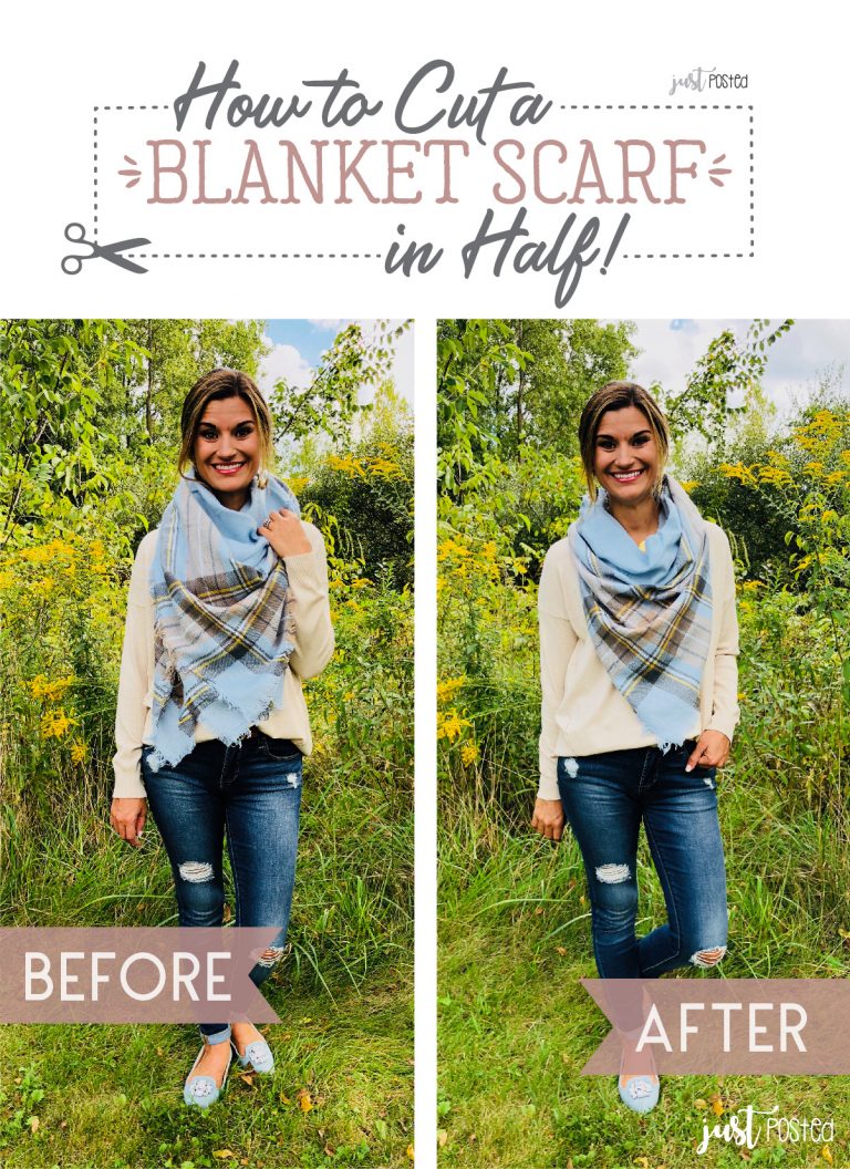 How to Cut a Blanket Scarf in Half Just Posted