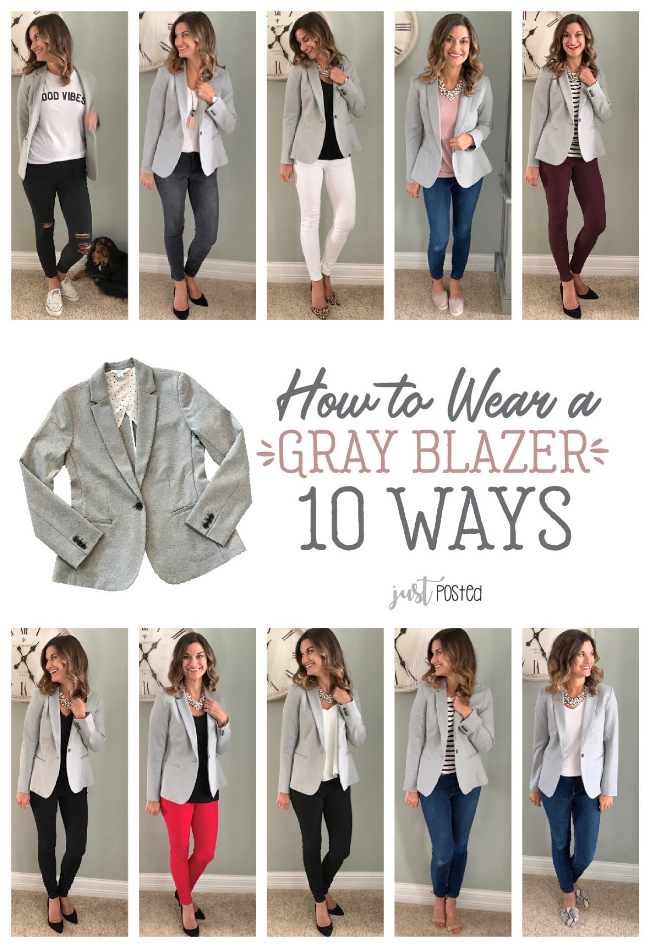 One Grey Blazer, Ten Ways – Just Posted