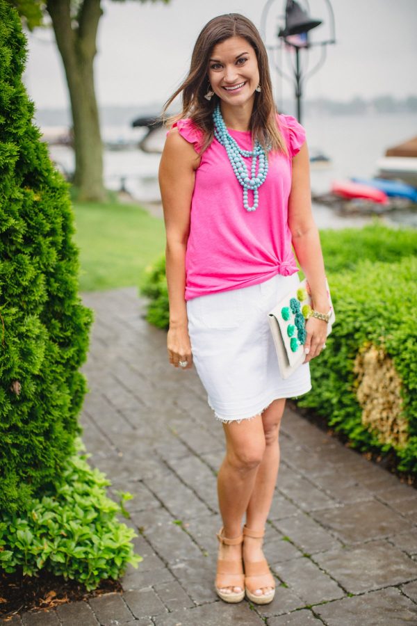 How to Wear One White Denim Skirt Ten Ways – Just Posted