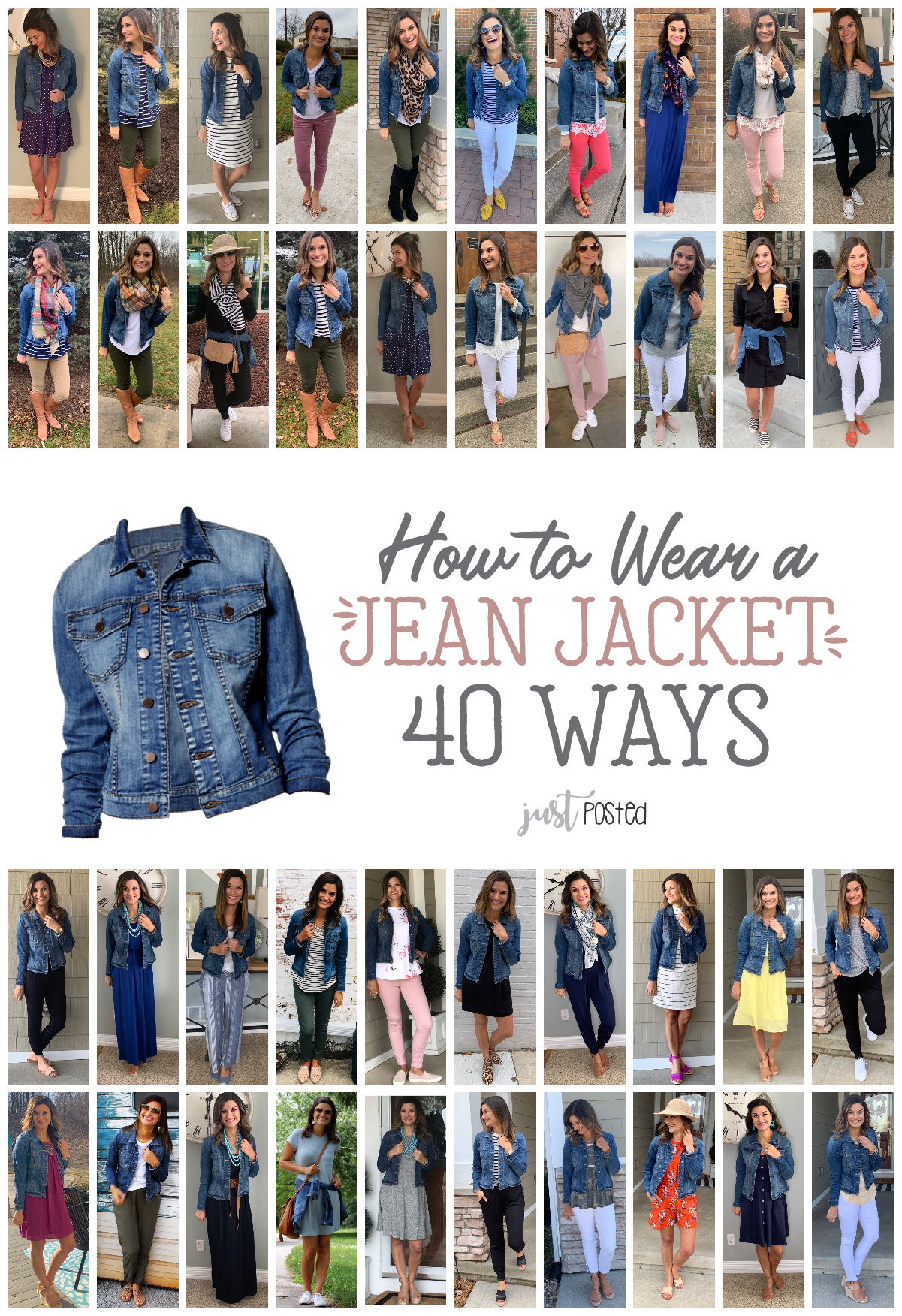 How To Wear 1 Jean Jacket 40 Ways Just Posted 