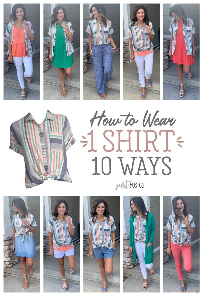 How to Wear One Colorful Striped Shirt Ten Ways – Just Posted
