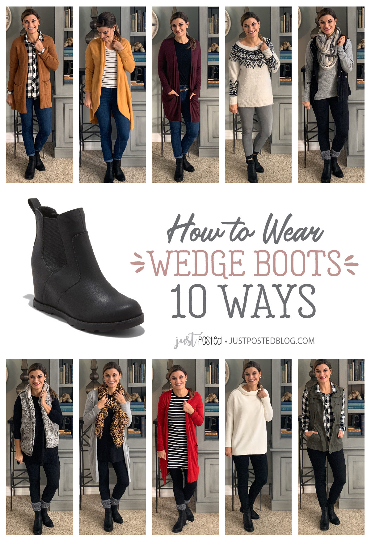 How to Wear Black Wedge Booties – Just 