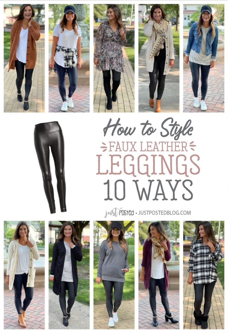 20 + Ways to Style Faux Leather Leggings