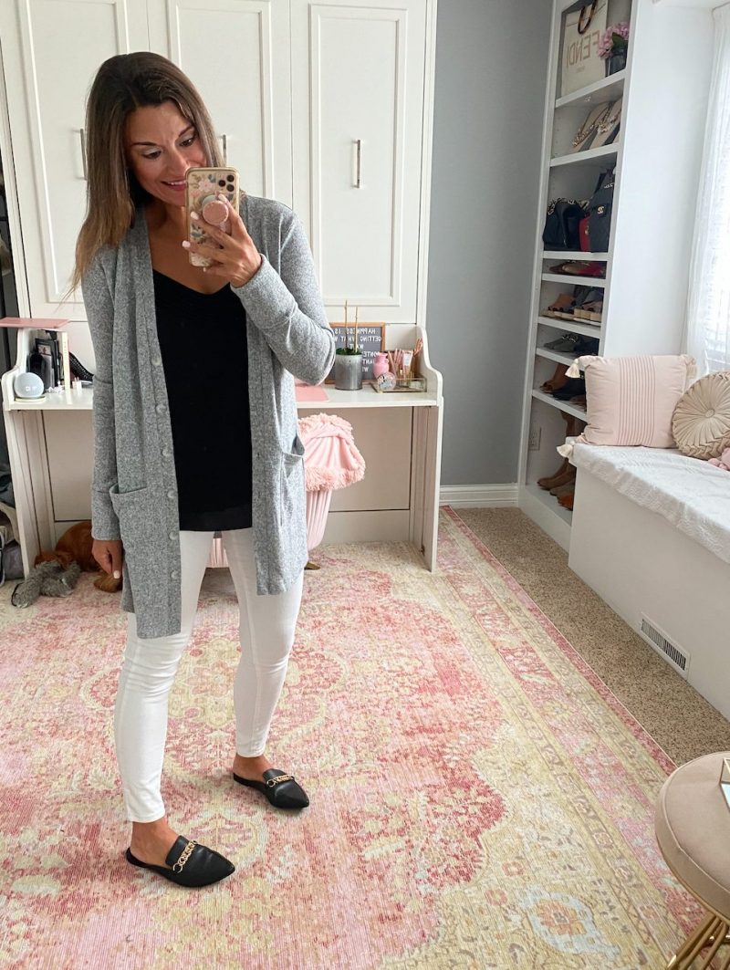 How to Style One Grey Cardigan Ten Ways – Just Posted
