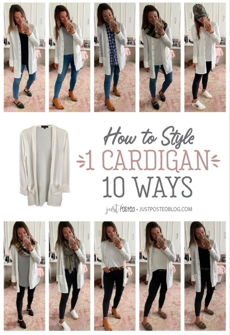 How to Style One White Cardigan Ten ...