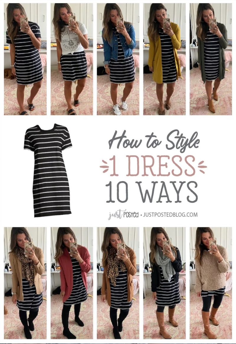 How to Style a Black Striped Dress – Just Posted